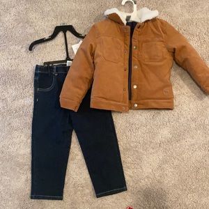 3t nwt toddler boy coat and jeans